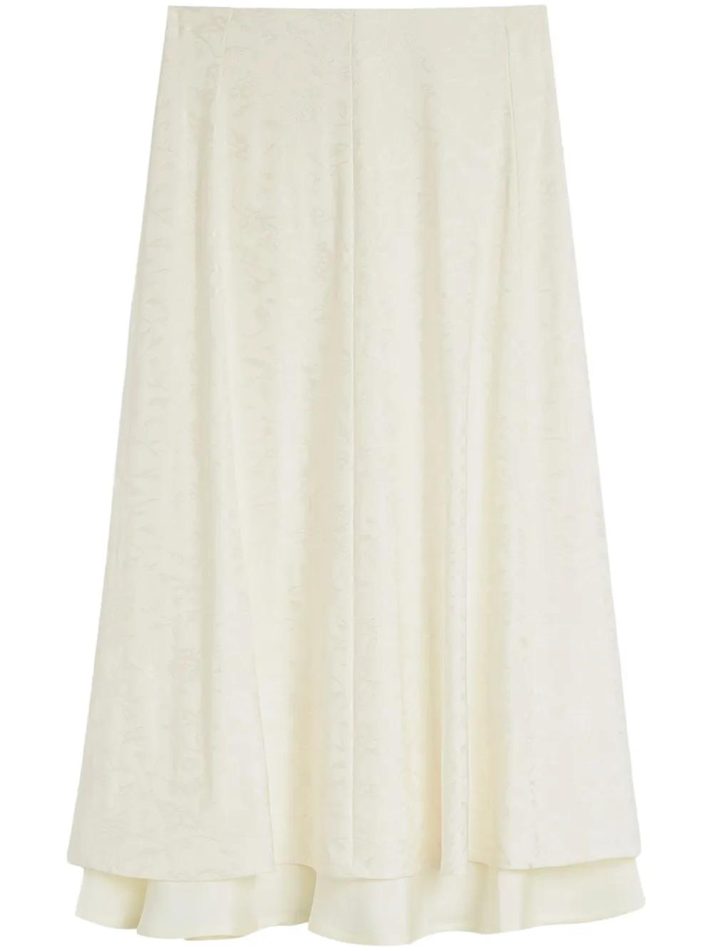 JIL SANDER Embroidered Floral Mini Skirt