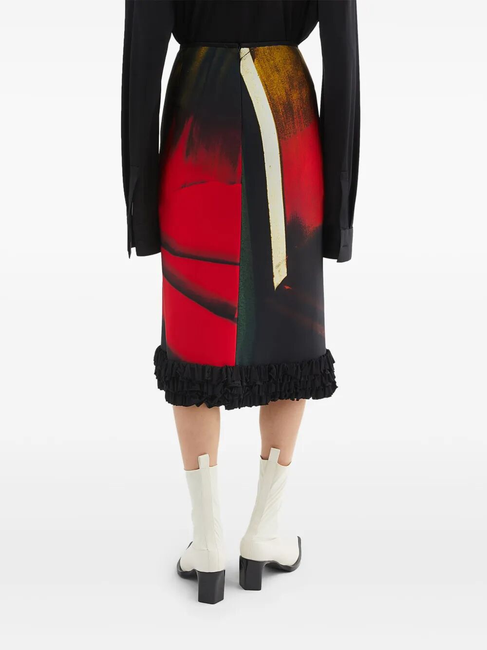 JIL SANDER Mini Ruffled Skirt