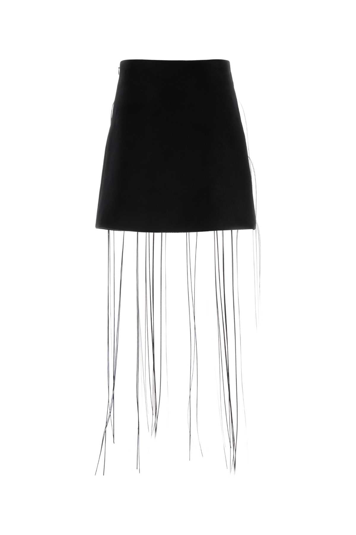 JIL SANDER Women's Mini Skirt with Long Sequin Embellishment