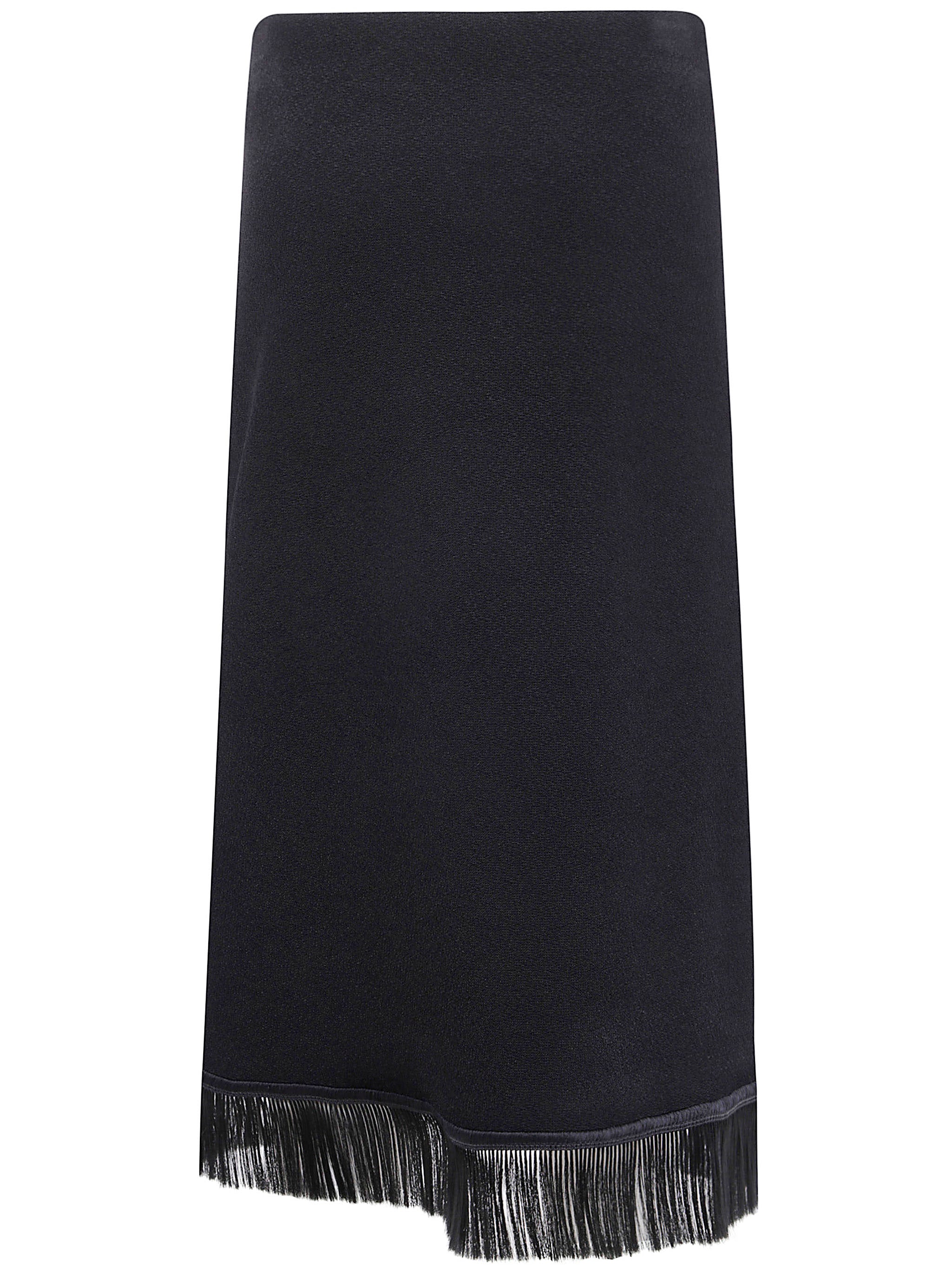 JIL SANDER MIDI SKIRT WITH FRINGES