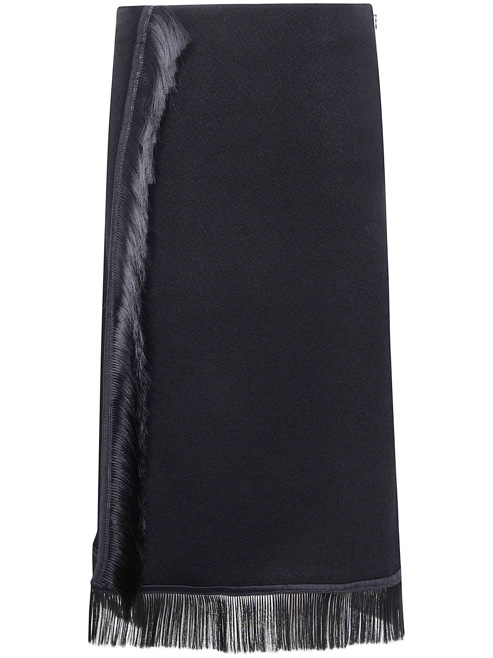 JIL SANDER MIDI SKIRT WITH FRINGES