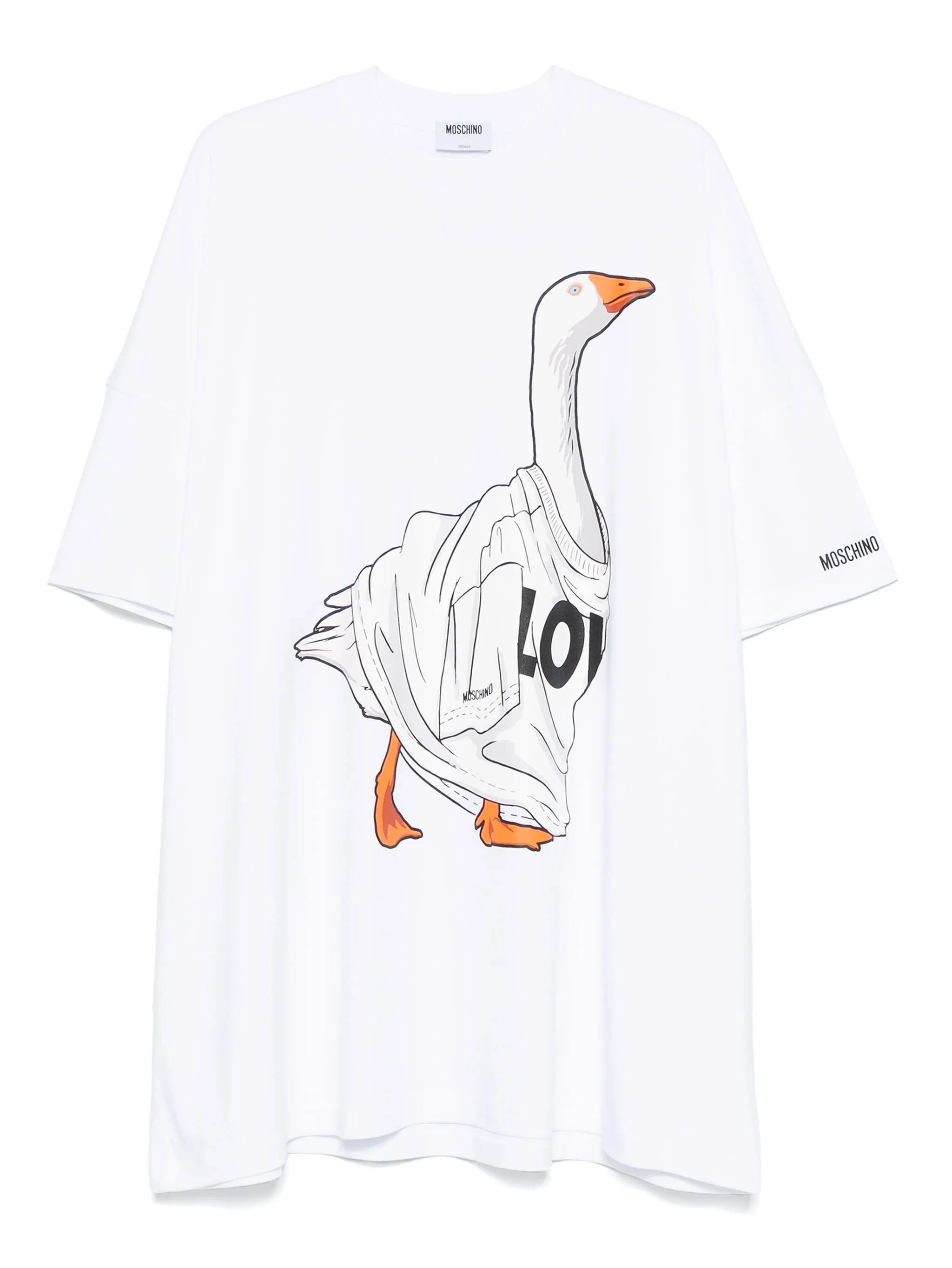 MOSCHINO COUTURE Mini Graphic-Print Crew Neck Dress - Size XS