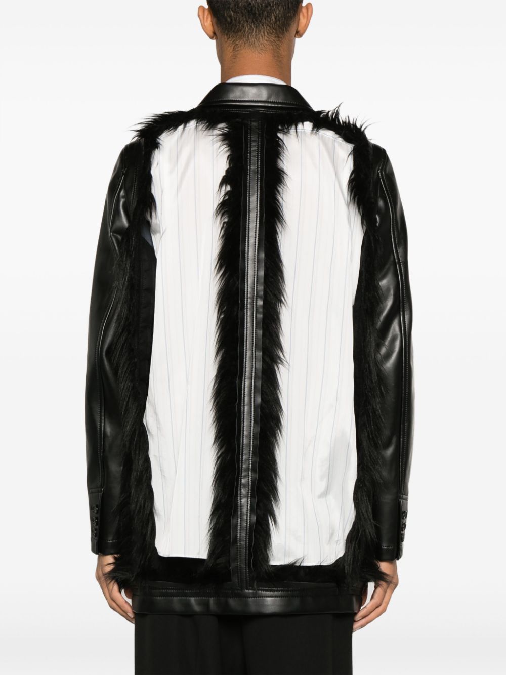 HOMME PLISSE Tailored Cut-Out Detail Mini Jacket