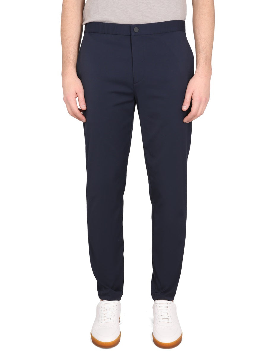 THEORY Slim Fit Pants with Snap Button and Zipper Closure