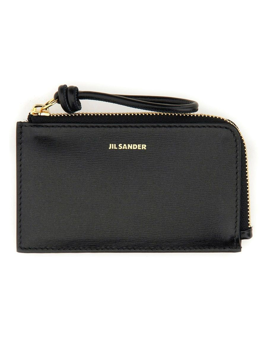 JIL SANDER Mini Leather Wallet - 8 cm x 12.5 cm x 1.5 cm