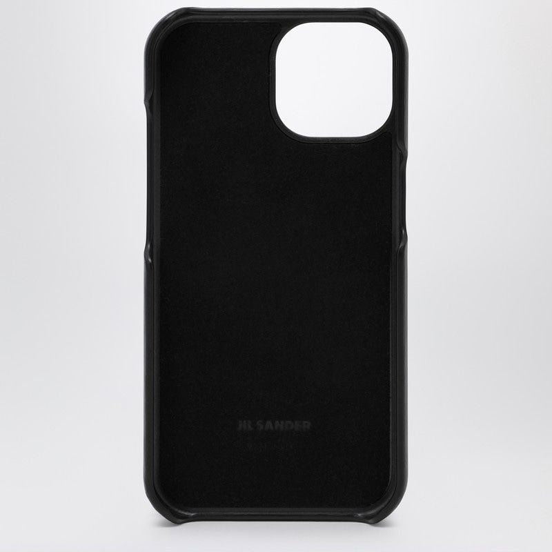JIL SANDER Calfskin Leather iPhone 15 Pro Cover with Logo
