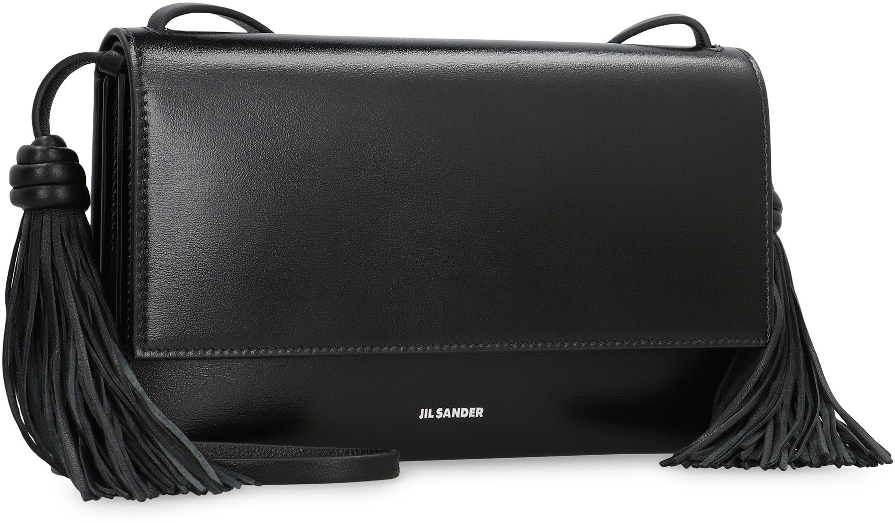 JIL SANDER Tassel Leather Crossbody Handbag - Mini Size