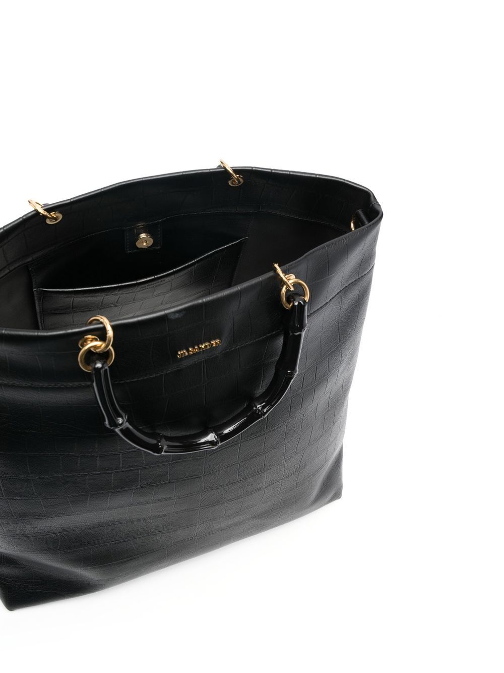 JIL SANDER Leather Tote Handbag 36 CM x 38 CM