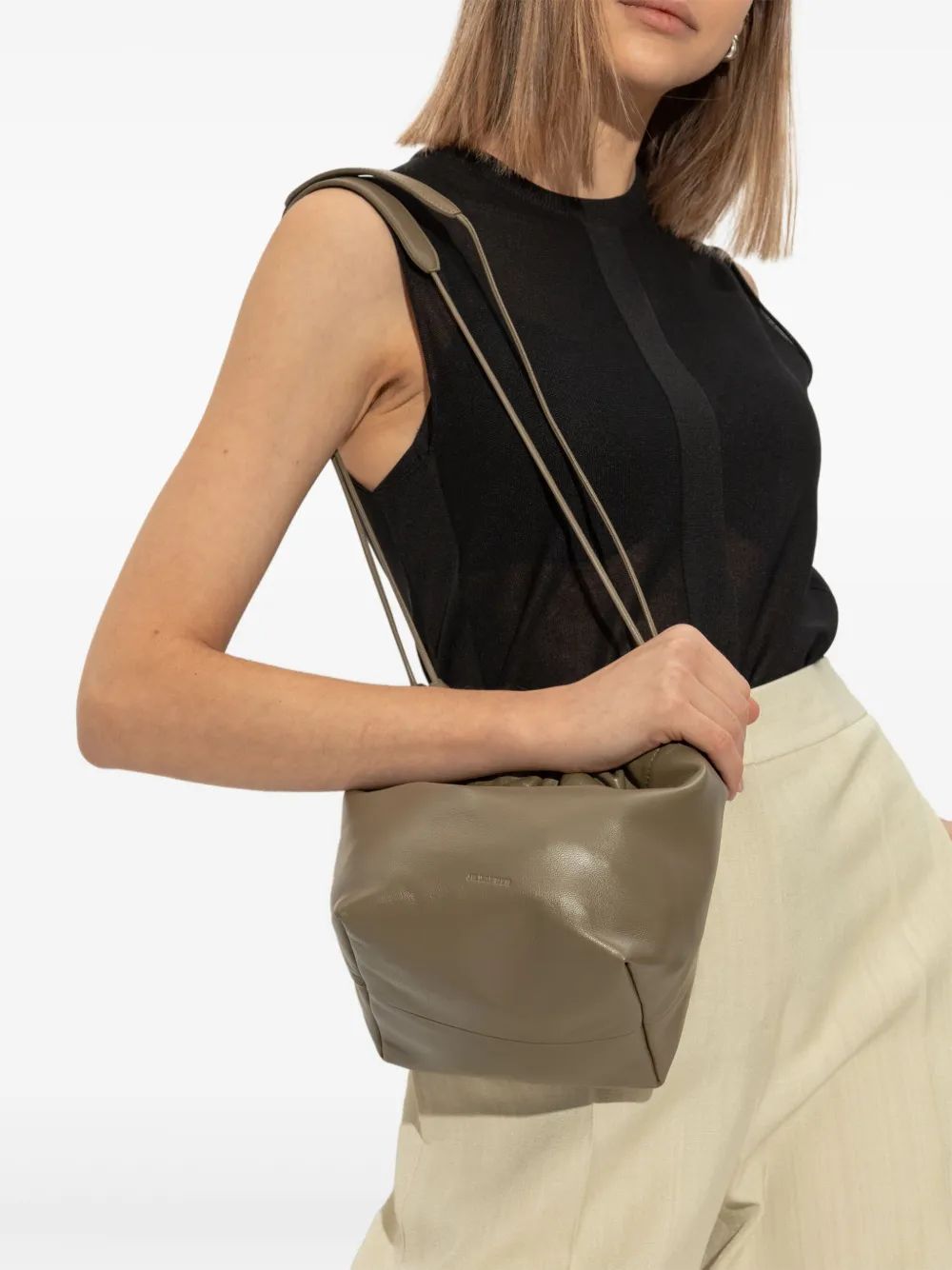 JIL SANDER Mini Dumpling Basket Handbag