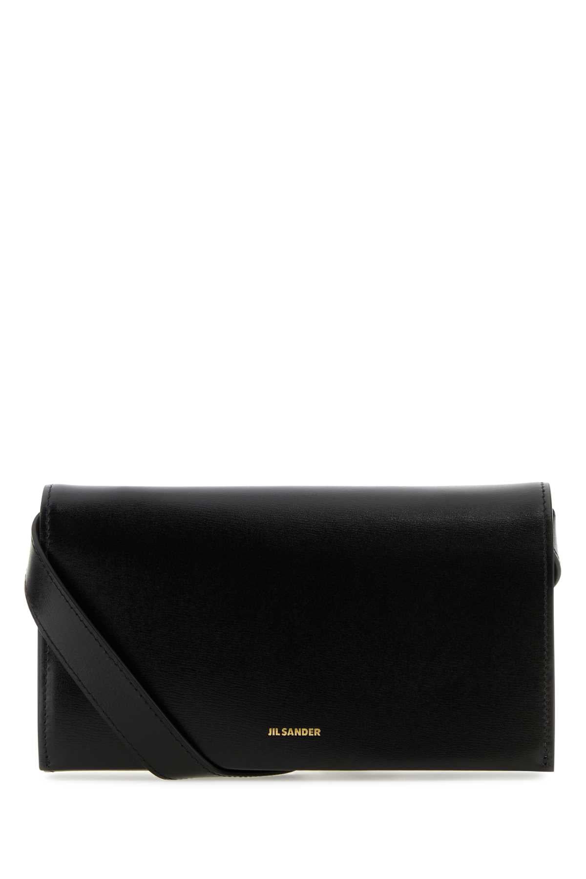 JIL SANDER Leather All-Day Clutch with Buckle