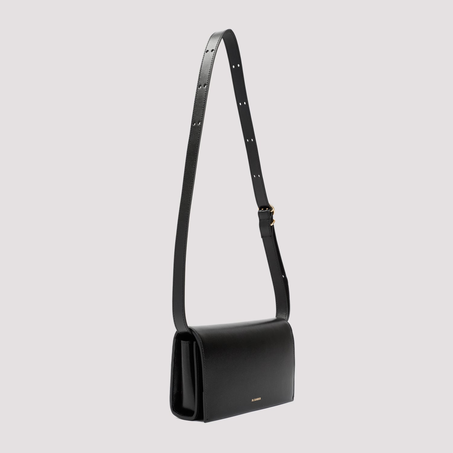 JIL SANDER Leather All-Day Clutch with Buckle