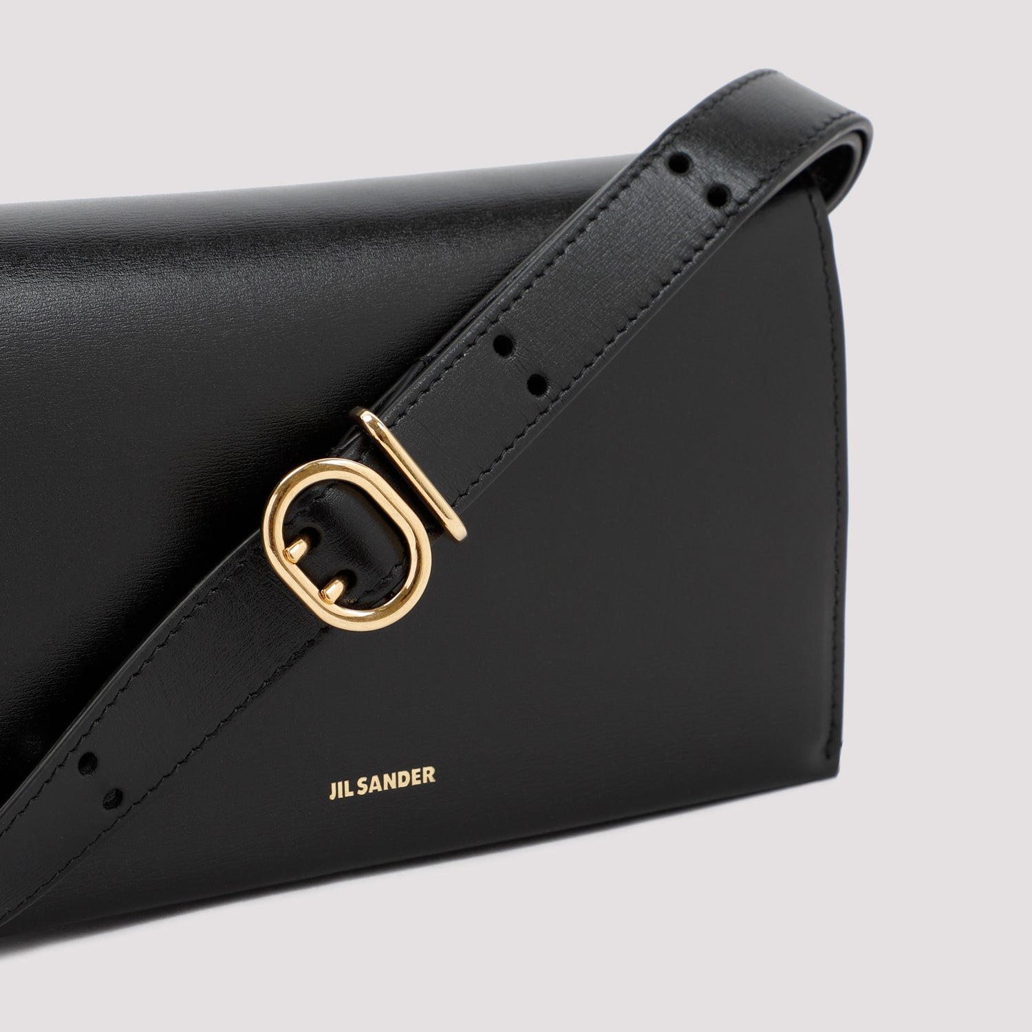 JIL SANDER Leather All-Day Clutch with Buckle