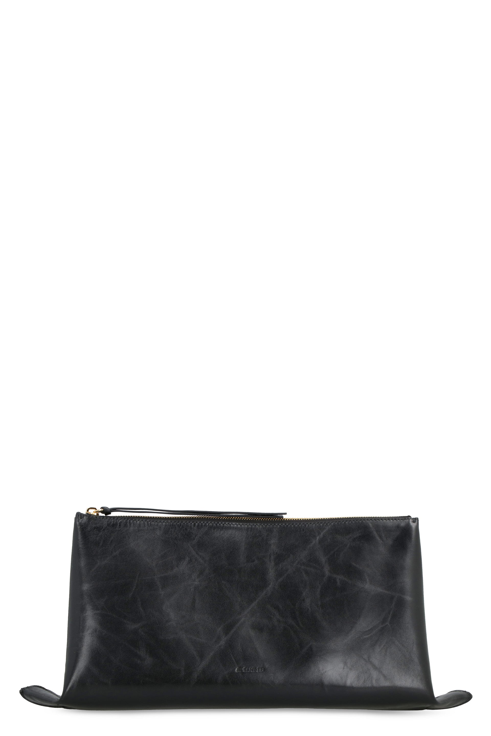 JIL SANDER Medium Leather Clutch