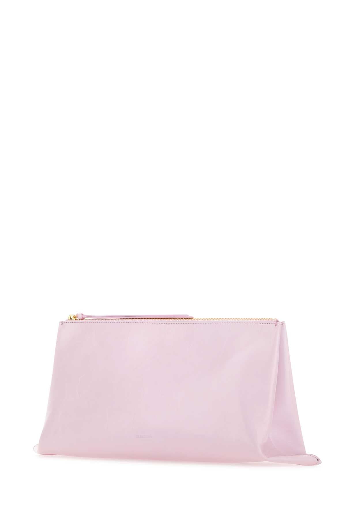 JIL SANDER Medium Leather Clutch Bag