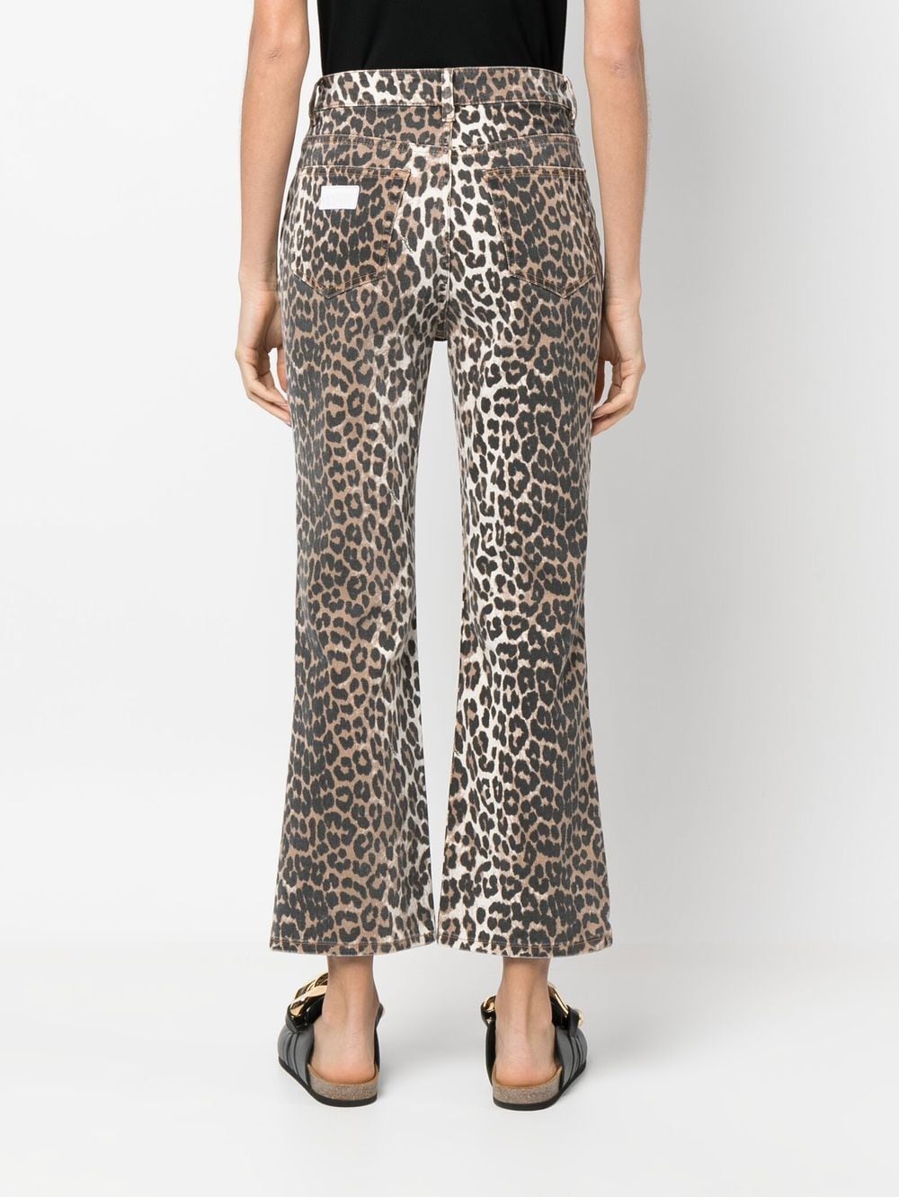 GANNI Leopard Print Betzy Jeans - Size 27
