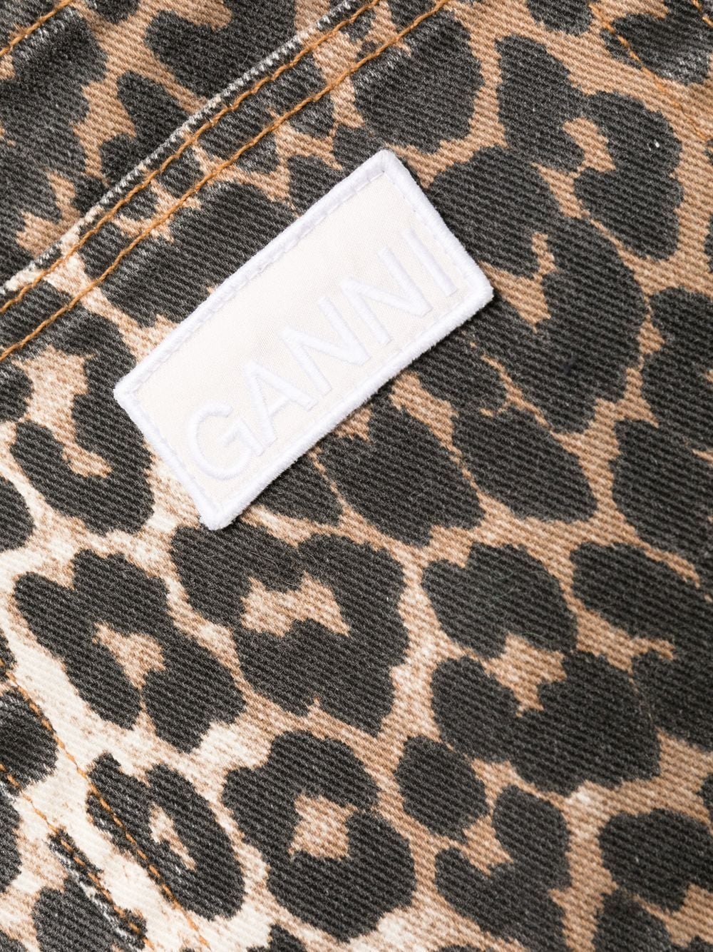 GANNI Leopard Print Betzy Jeans - Size 27