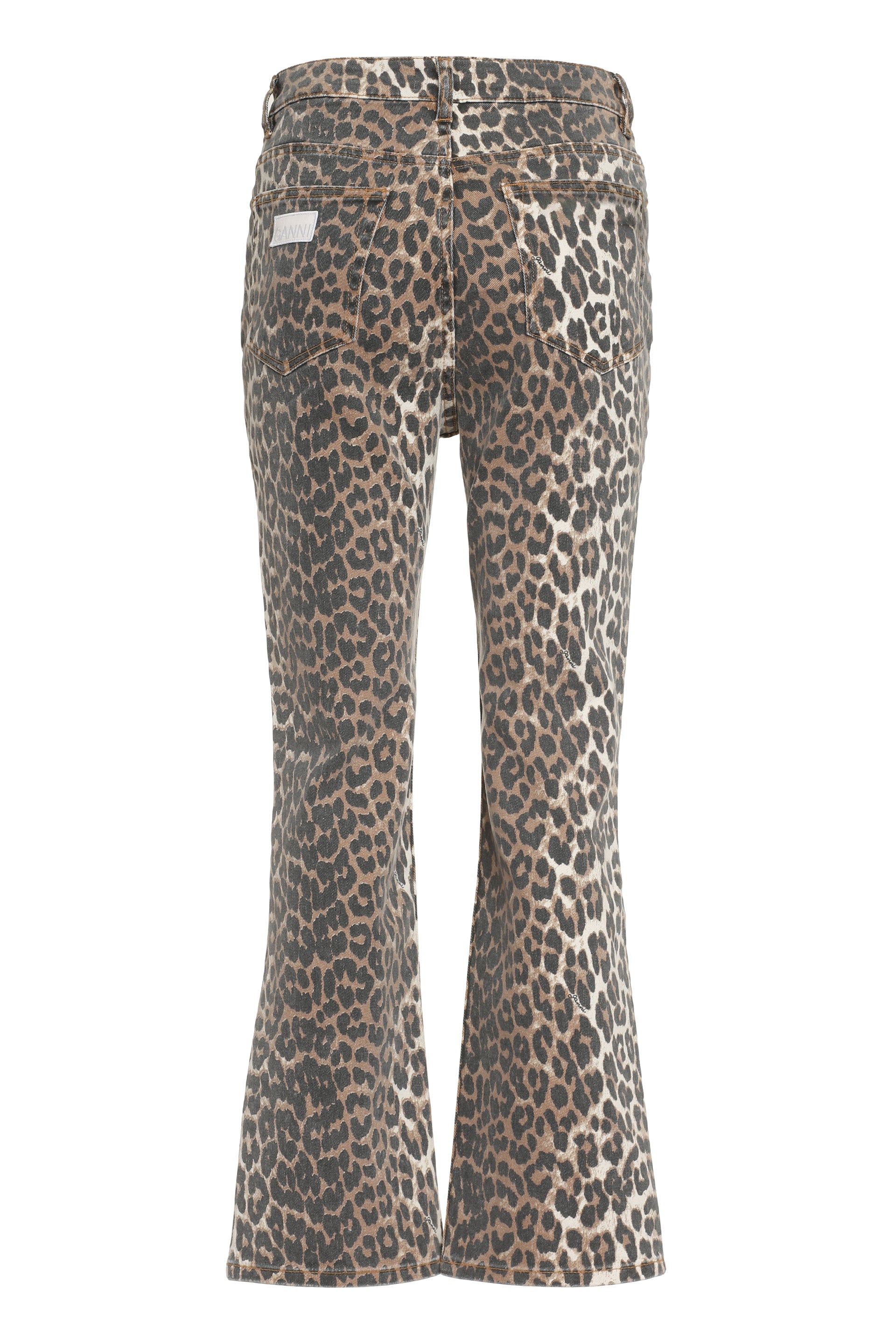 GANNI Animalier Print High-Waisted Jeans for Women