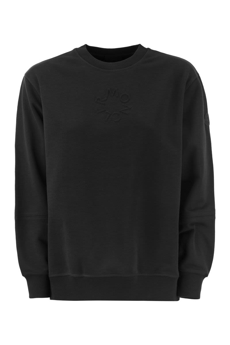 MONCLER Oversized Sweatshirt with Embossed Logo
