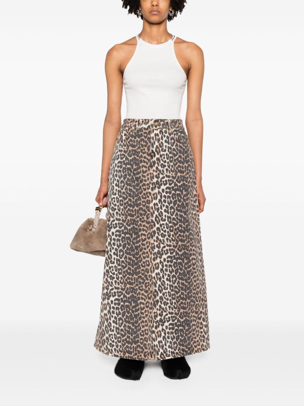 GANNI Maxi Slit Skirt - Regular Fit