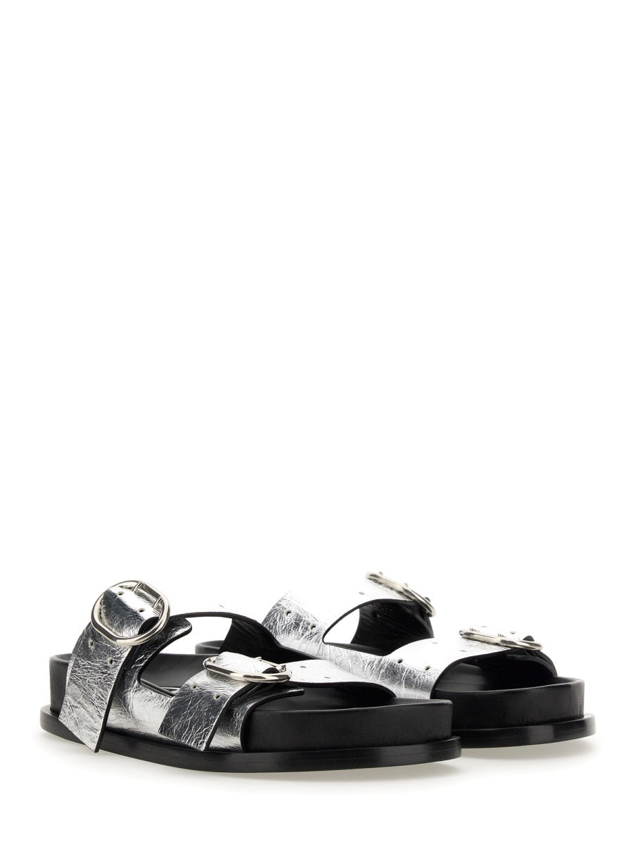 JIL SANDER Leather Sandal with Buckle