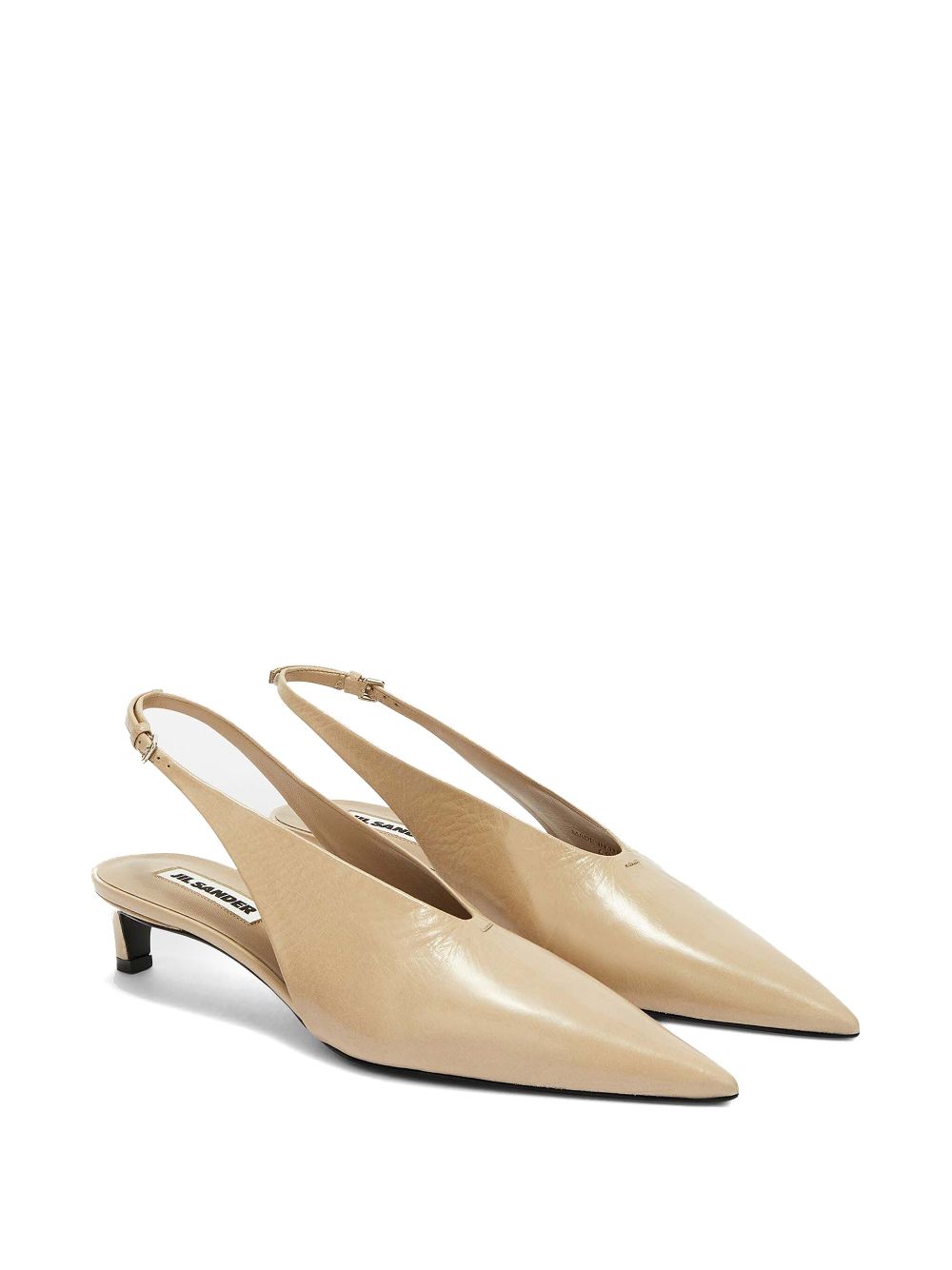 JIL SANDER Leather Slingback Pumps with Adjustable Strap for Women