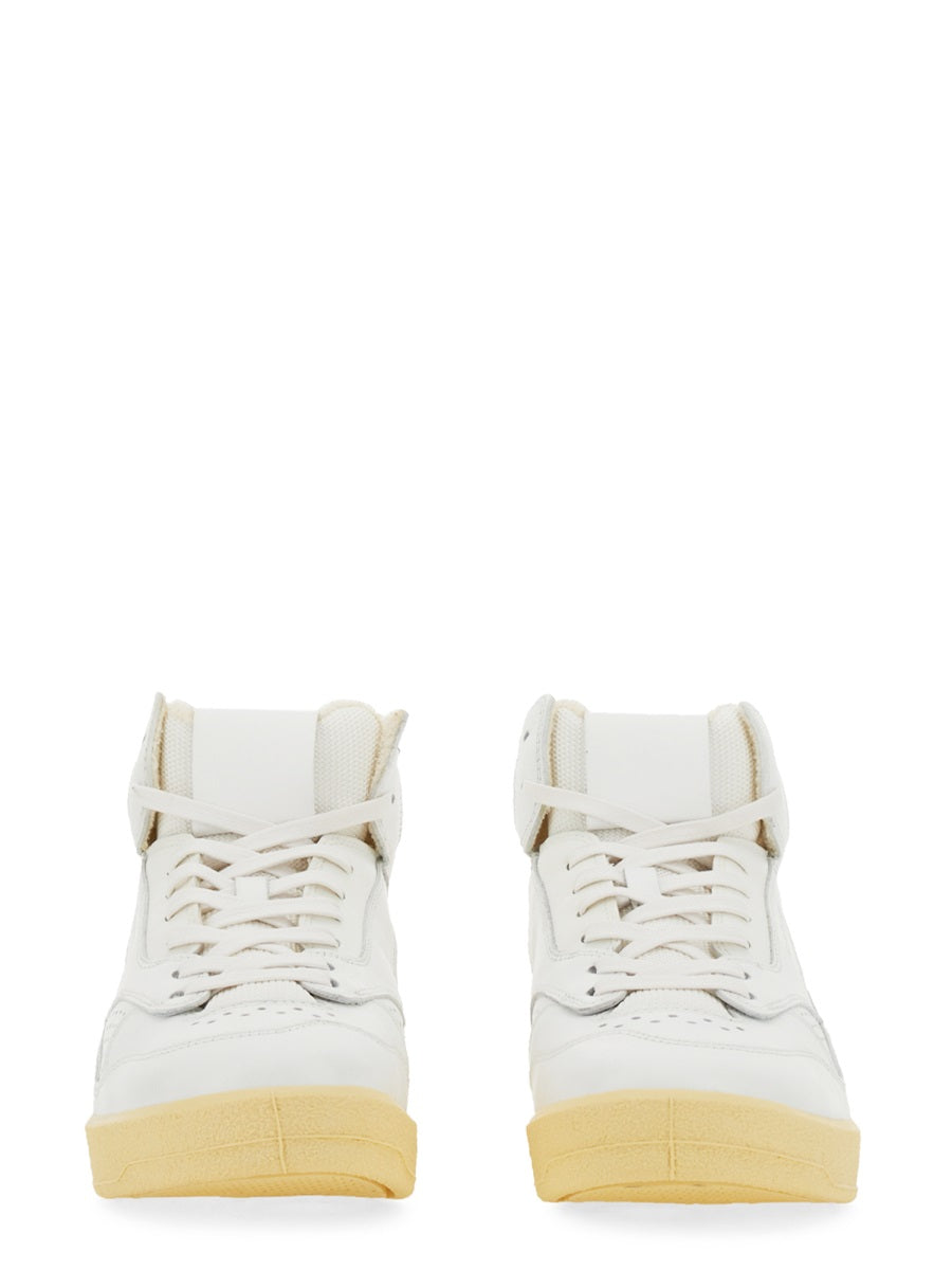 JIL SANDER High Top Sneaker with Vulcanized Rubber Sole