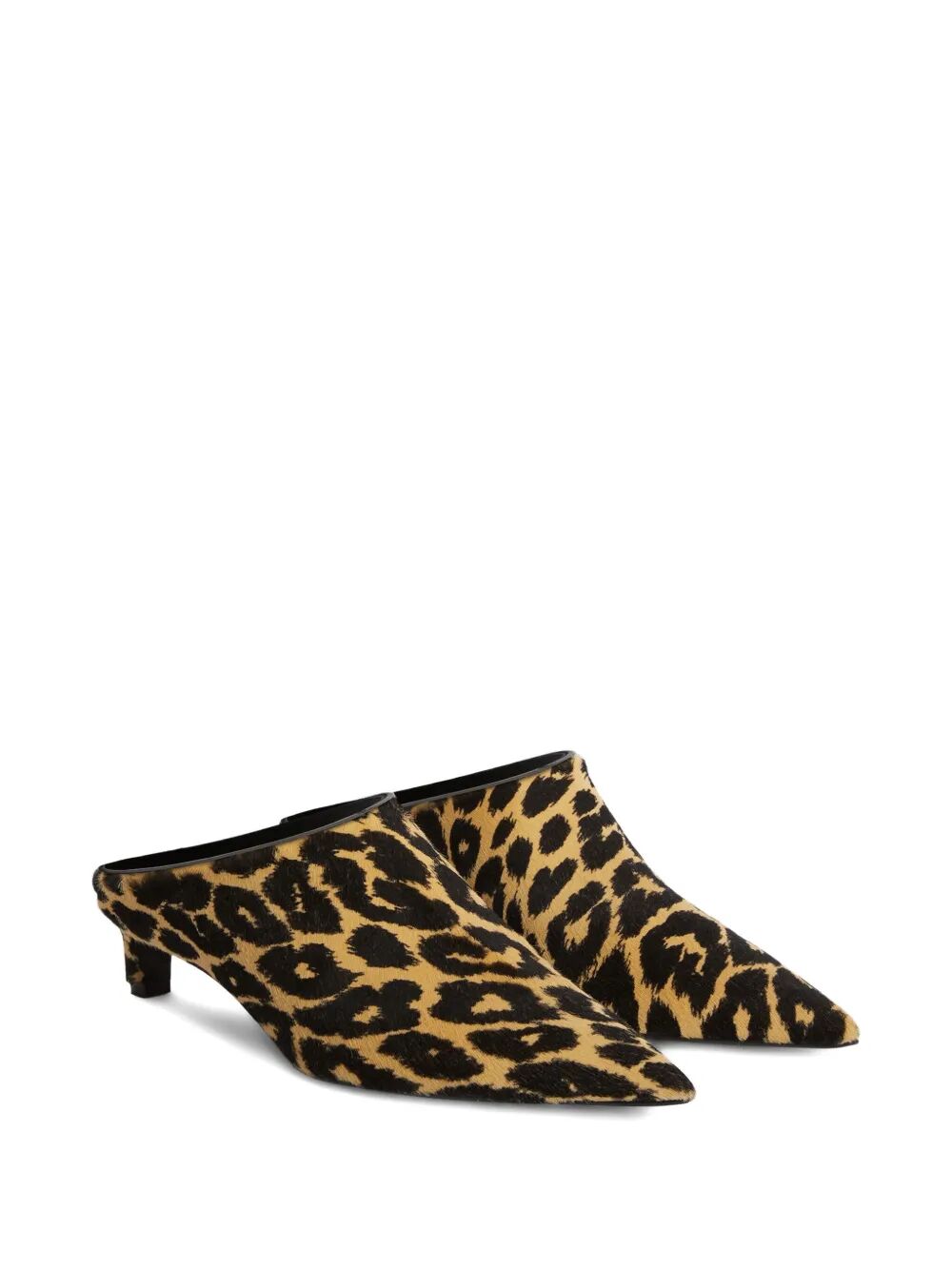 JIL SANDER Stylish 100% Leather Animal Print Flat Sandals for Women