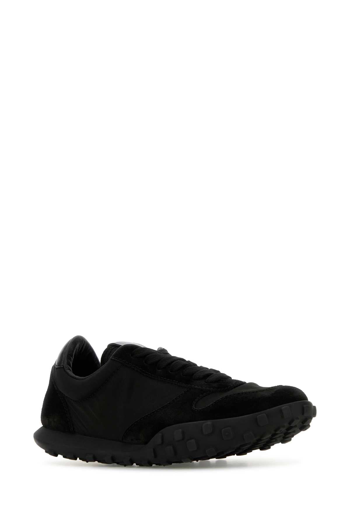 JIL SANDER Fashionable Fabric and Suede Moon Sneakers