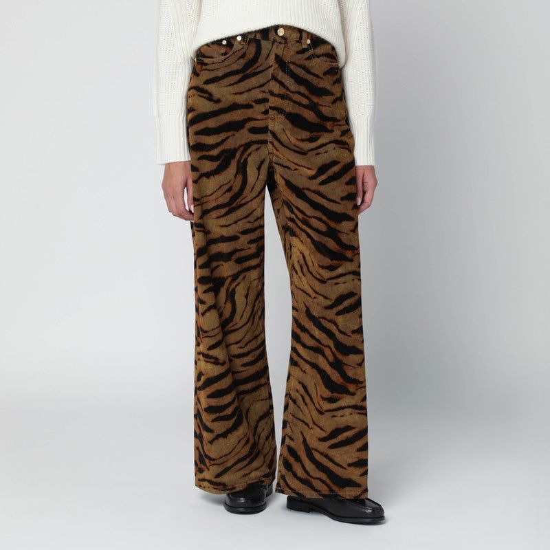 GANNI Zebra Print Baggy Jeans
