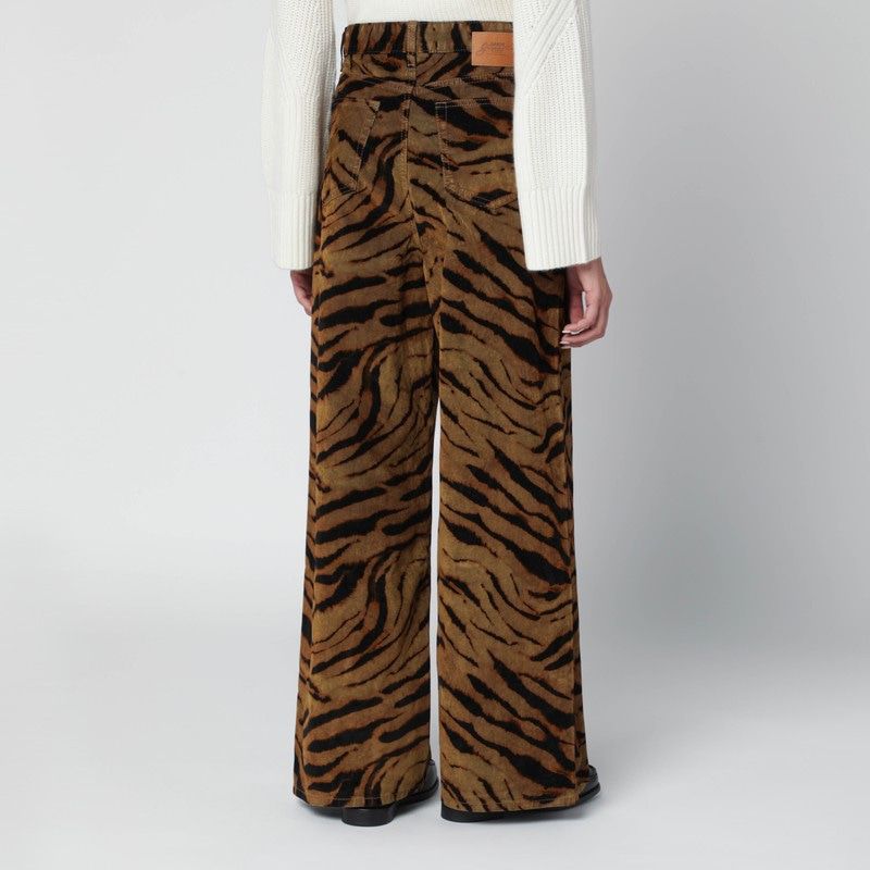 GANNI Zebra Print Baggy Jeans
