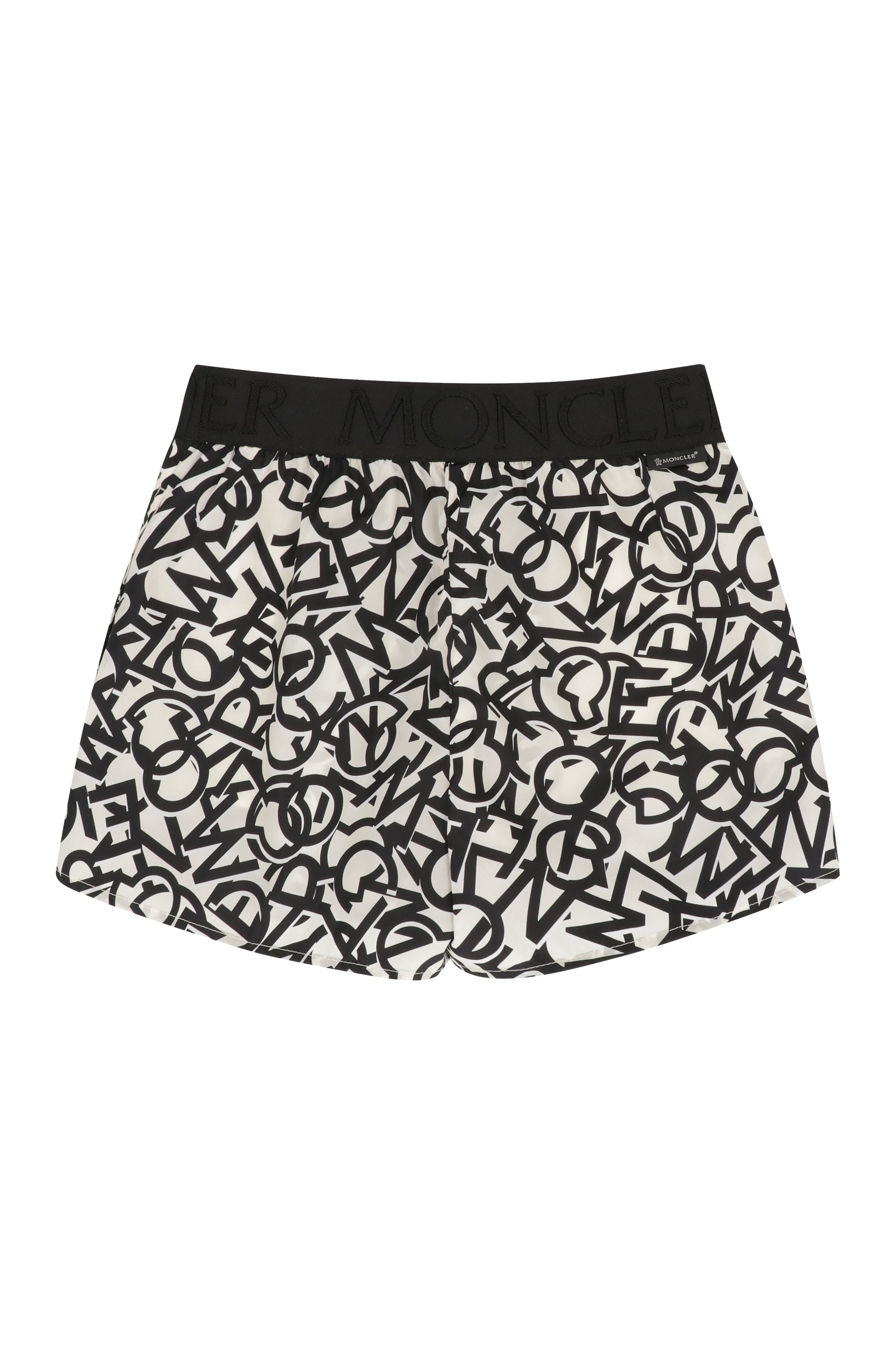 MONCLER KIDS Printed Tech Fabric Mini Shorts for Girls