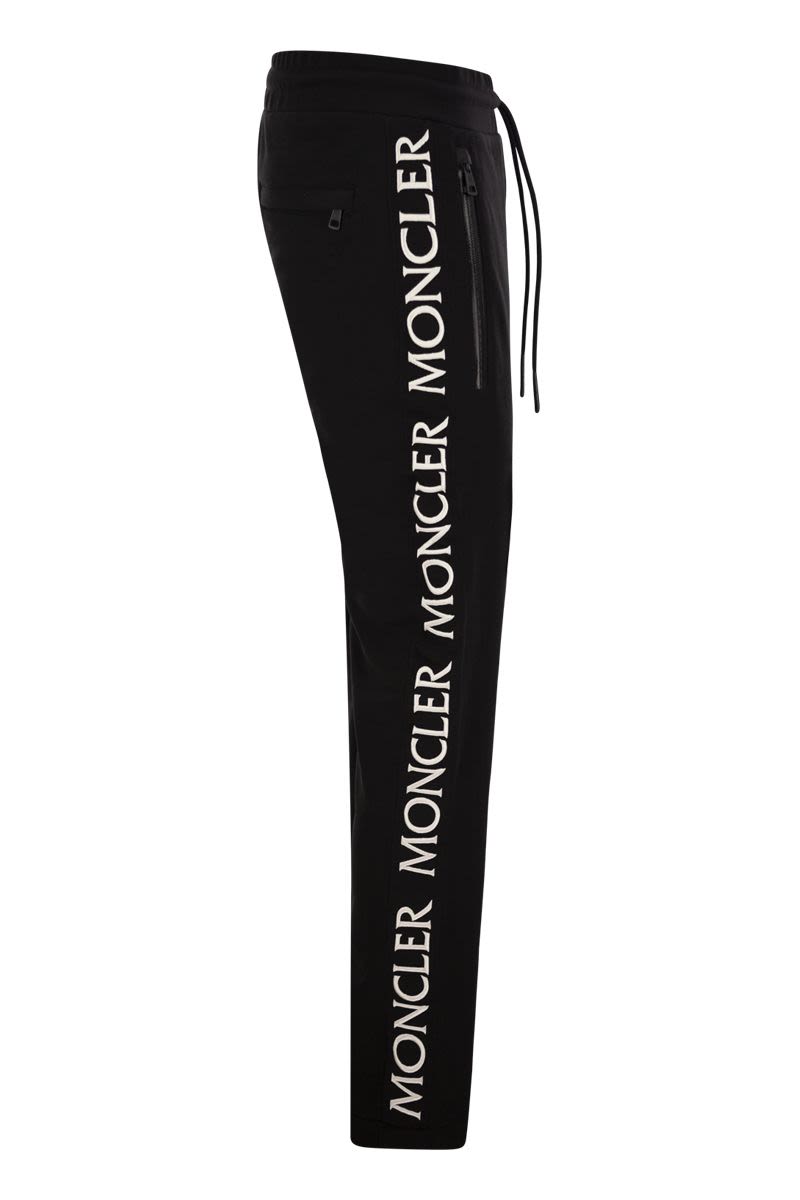 MONCLER Logo-Embellished Soft Cotton Trousers for Men