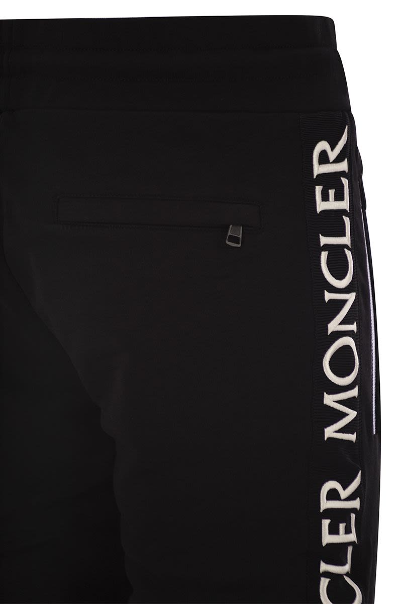 MONCLER Logo-Embellished Soft Cotton Trousers for Men