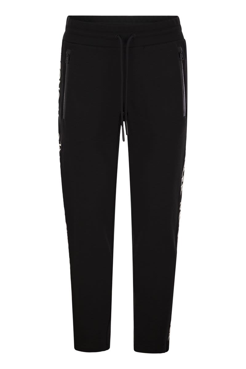 MONCLER Logo-Embellished Soft Cotton Trousers for Men