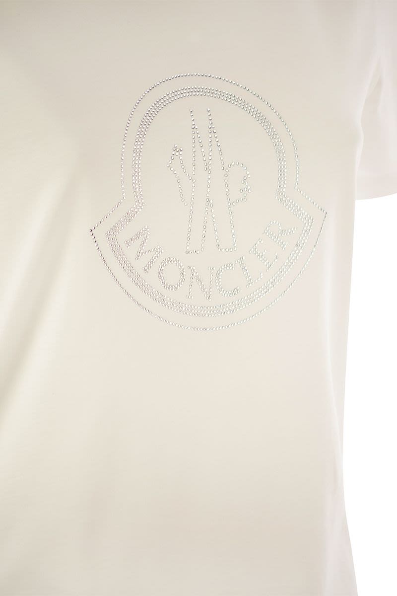 MONCLER Crystal Logo Slim Fit T-Shirt