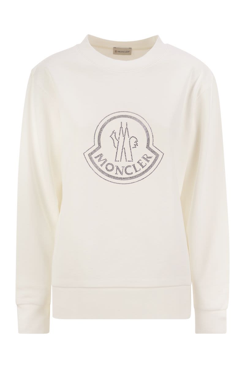 MONCLER Logo Sweatshirt with Crystals - Loose Fit