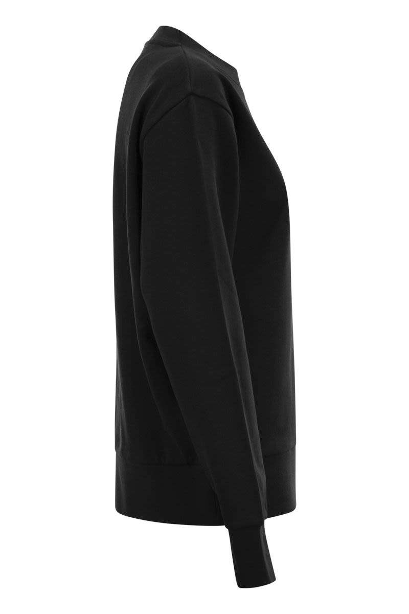 MONCLER Feminine Logo Sweatshirt with Crystals