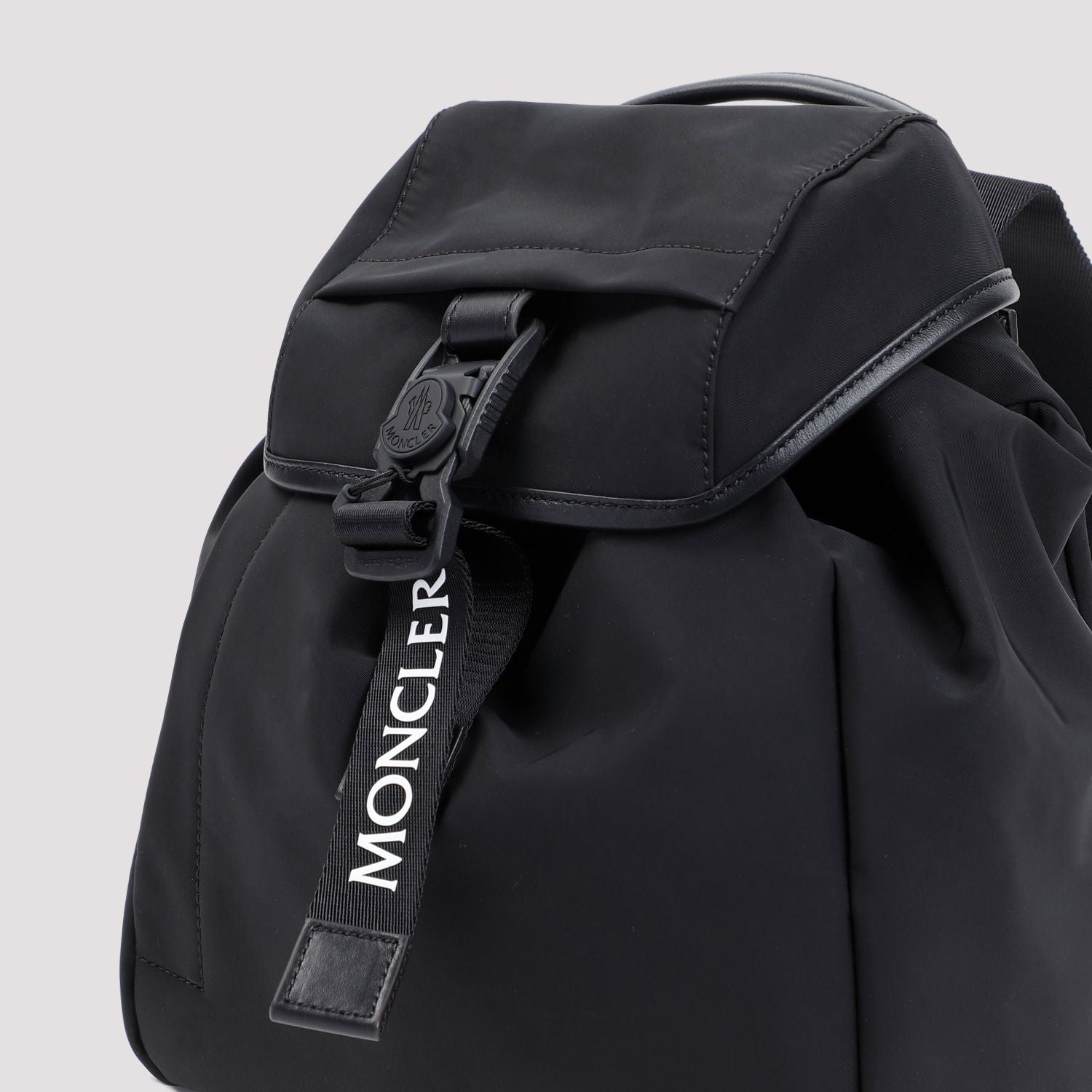 MONCLER Mini Nylon Backpack with Leather Accents