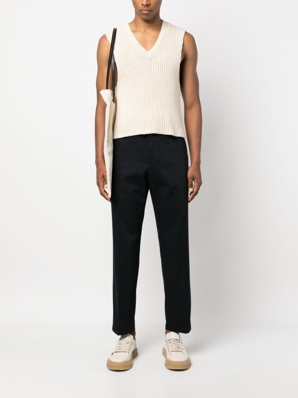 JIL SANDER Straight Leg Cotton Trousers for Women
