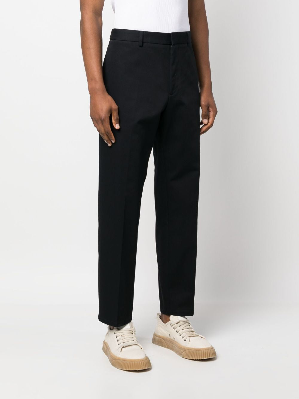 JIL SANDER Straight Leg Cotton Trousers for Women