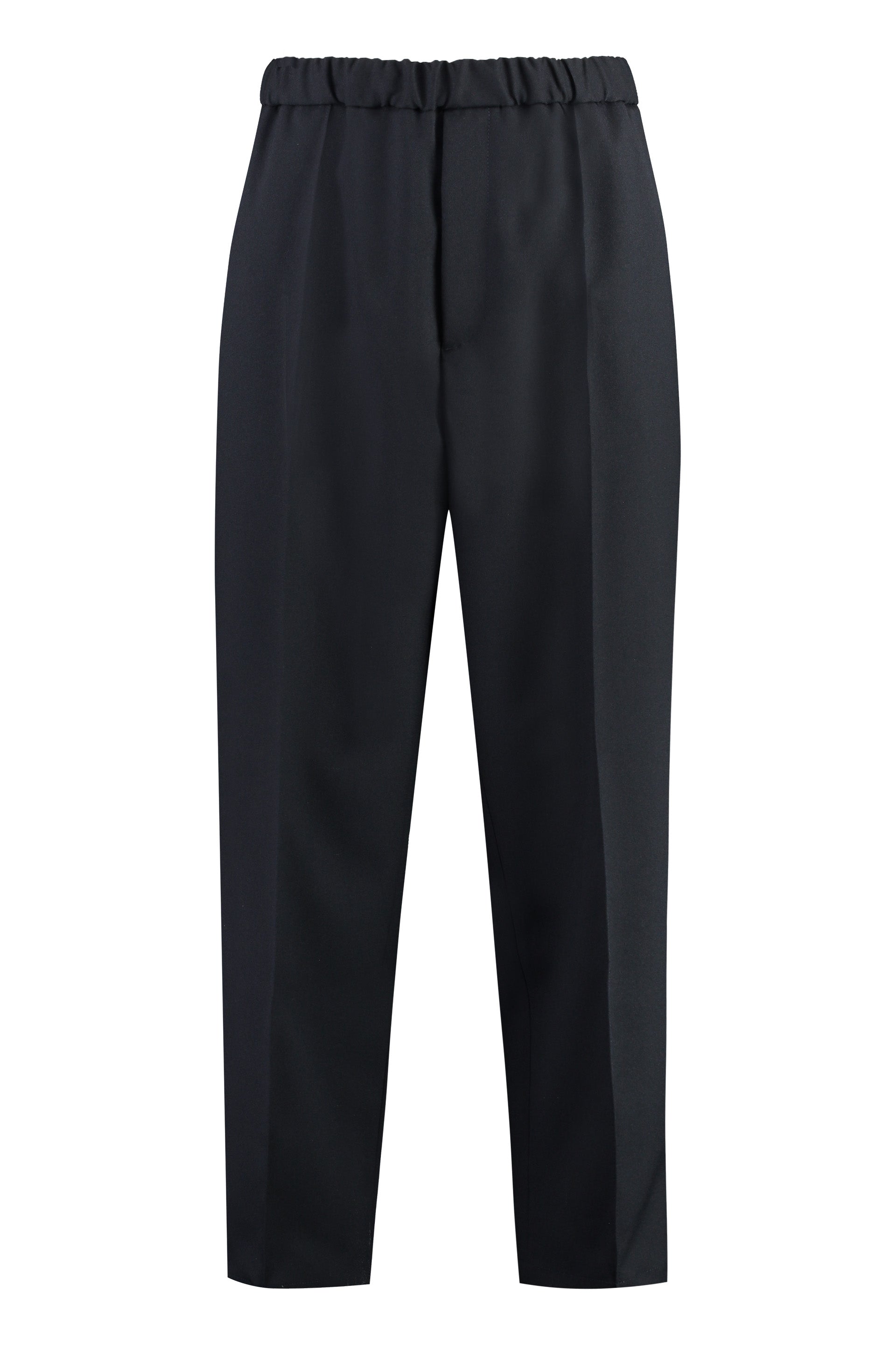 JIL SANDER Wide-Leg Technical Gabardine Trousers
