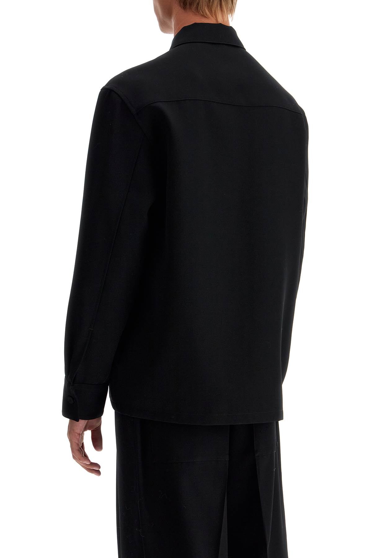 JIL SANDER Men's Gabardine Shirt - FW25 Collection