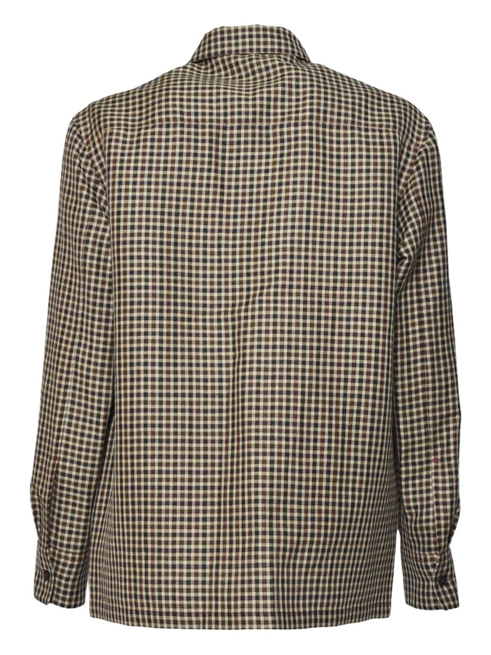JIL SANDER Plaid Overshirt with Zipper Front Closure for Men