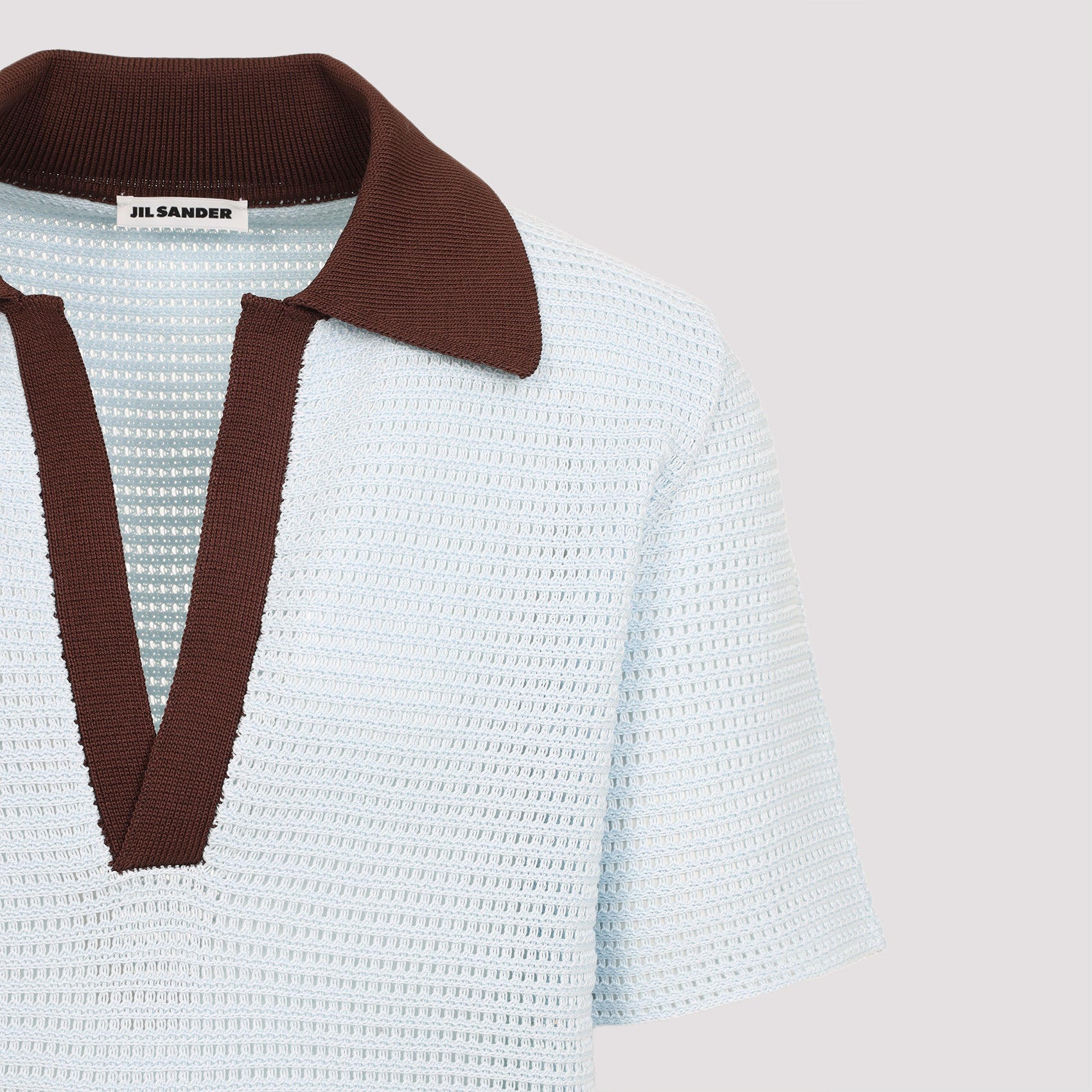 JIL SANDER Short Sleeves Knit Polo for Men