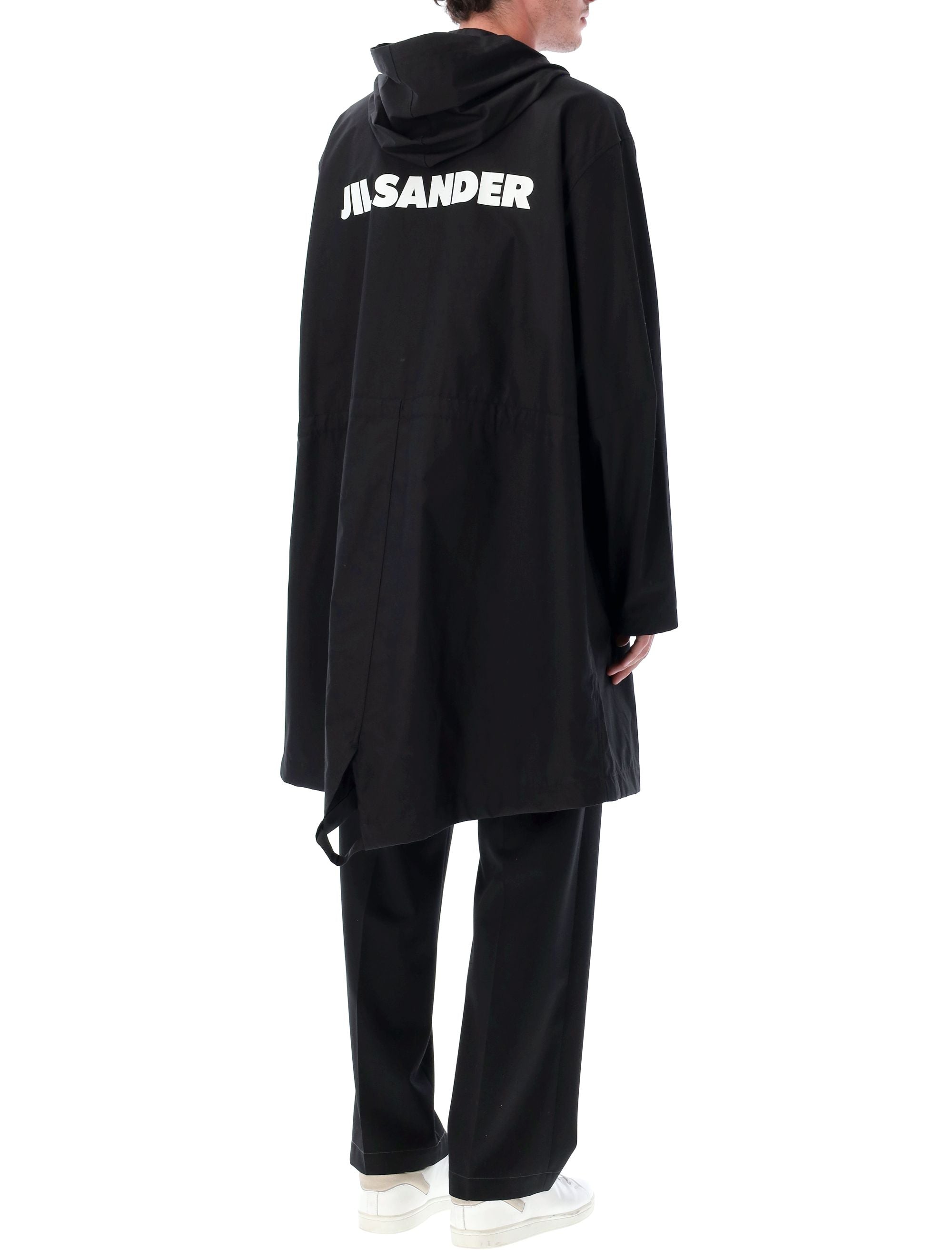 JIL SANDER Oversized Cotton Logo Parka Jacket - Size 50