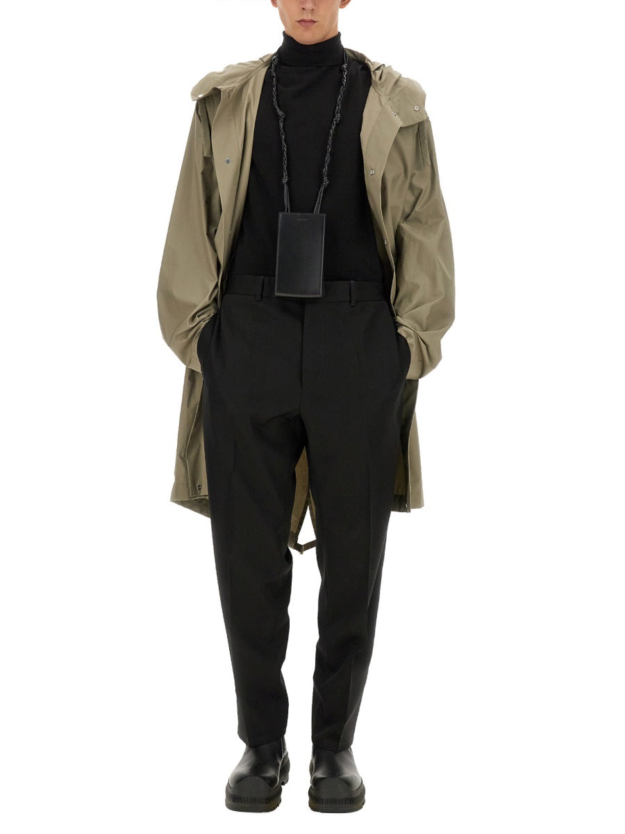 JIL SANDER Parka Jacket with Logo - Size 48 IT