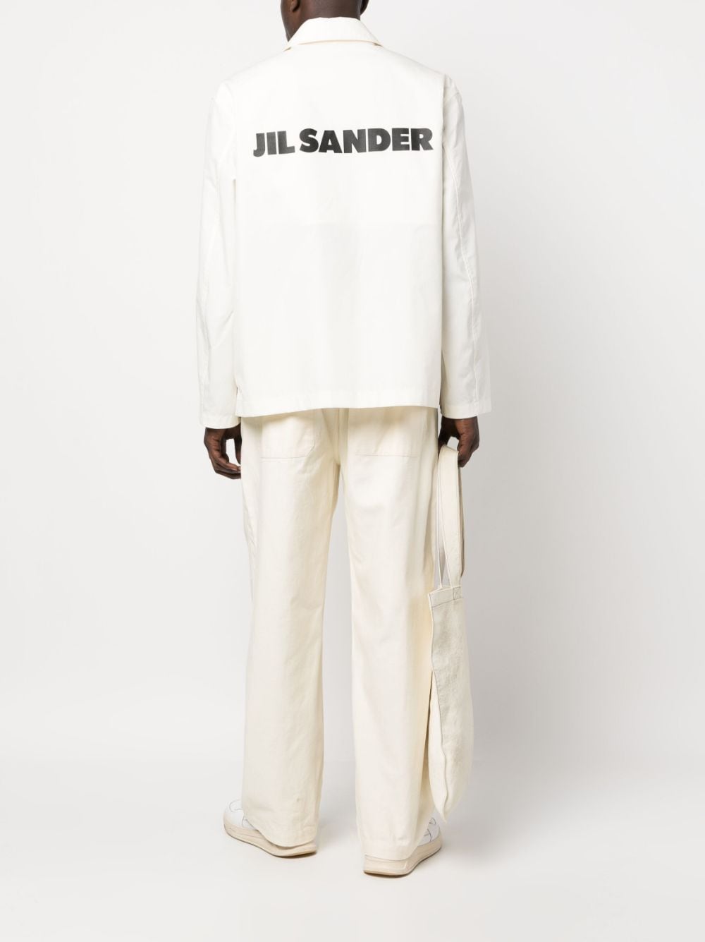 JIL SANDER Logo Print Cotton Jacket for Men