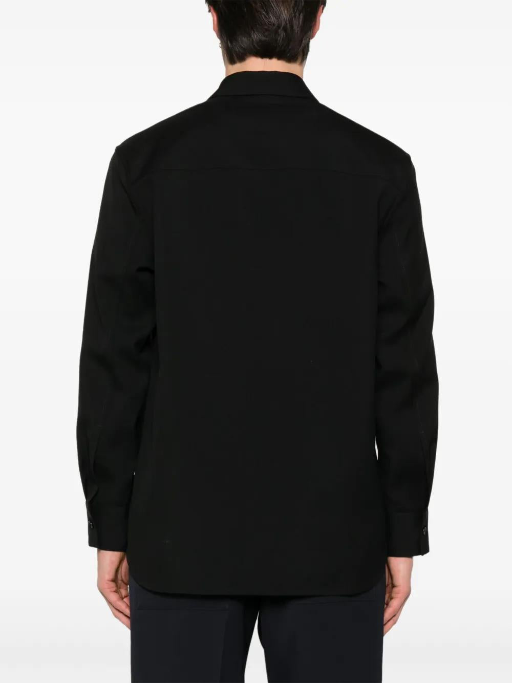 JIL SANDER Classic Wool Shirt with Pockets - FW25