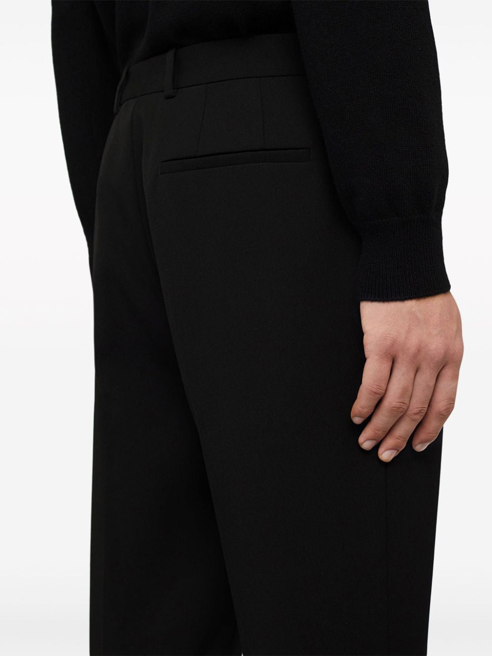 JIL SANDER Wool Gabardine Flat-Front Slim Fit Pants