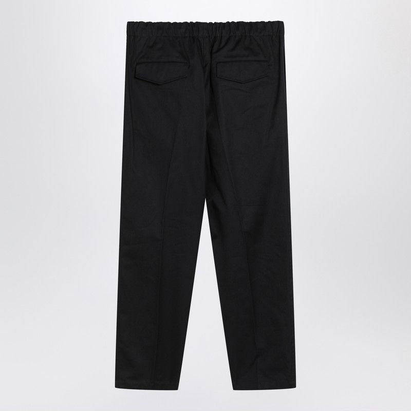 JIL SANDER Men's Classic Cotton Pants with Hook Closure